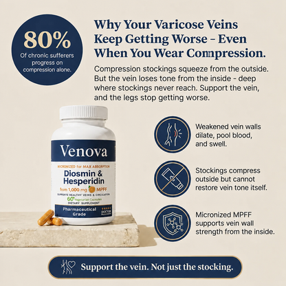 Diosmin & Hesperidin Capsules | Natural Varicose Vein Support